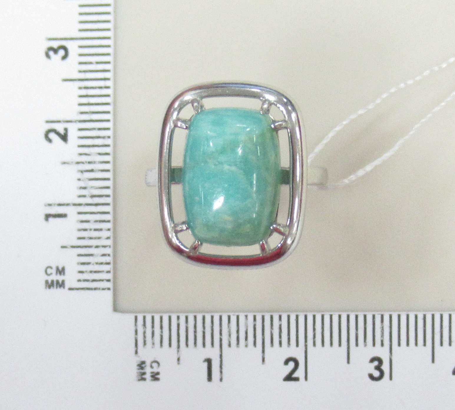 Серебряное кольцо с амазонитом